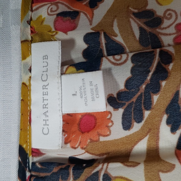 🦜NWOT Charter Club sheer bohemian blouse in Large🦜 - Picture 4 of 9